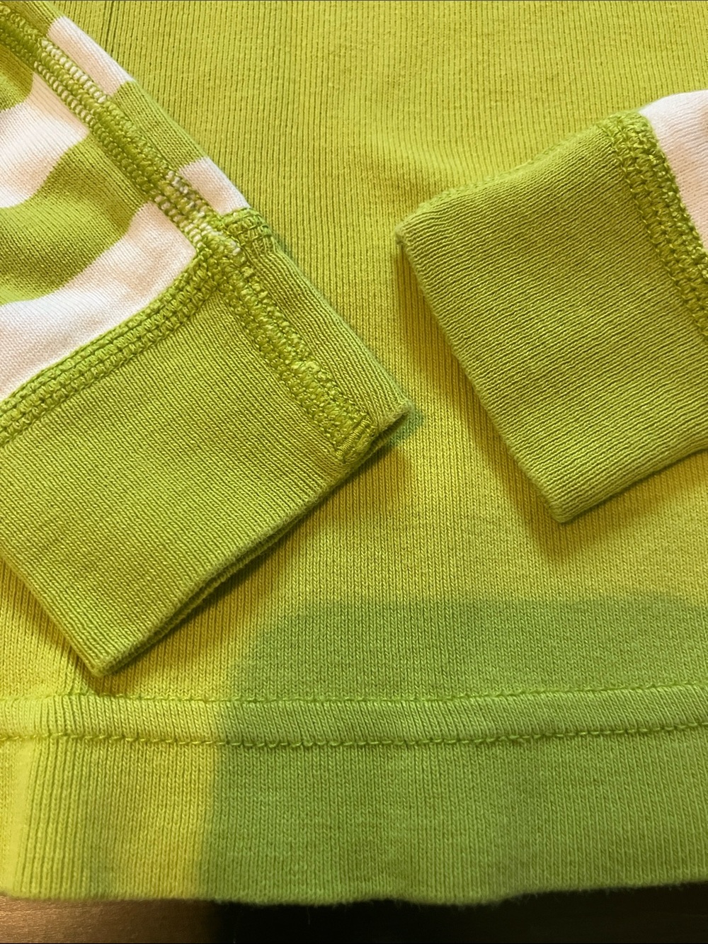Hanna Andersson Lime Green Grinch Face Stripe Pajama Set - Picture 4 of 8